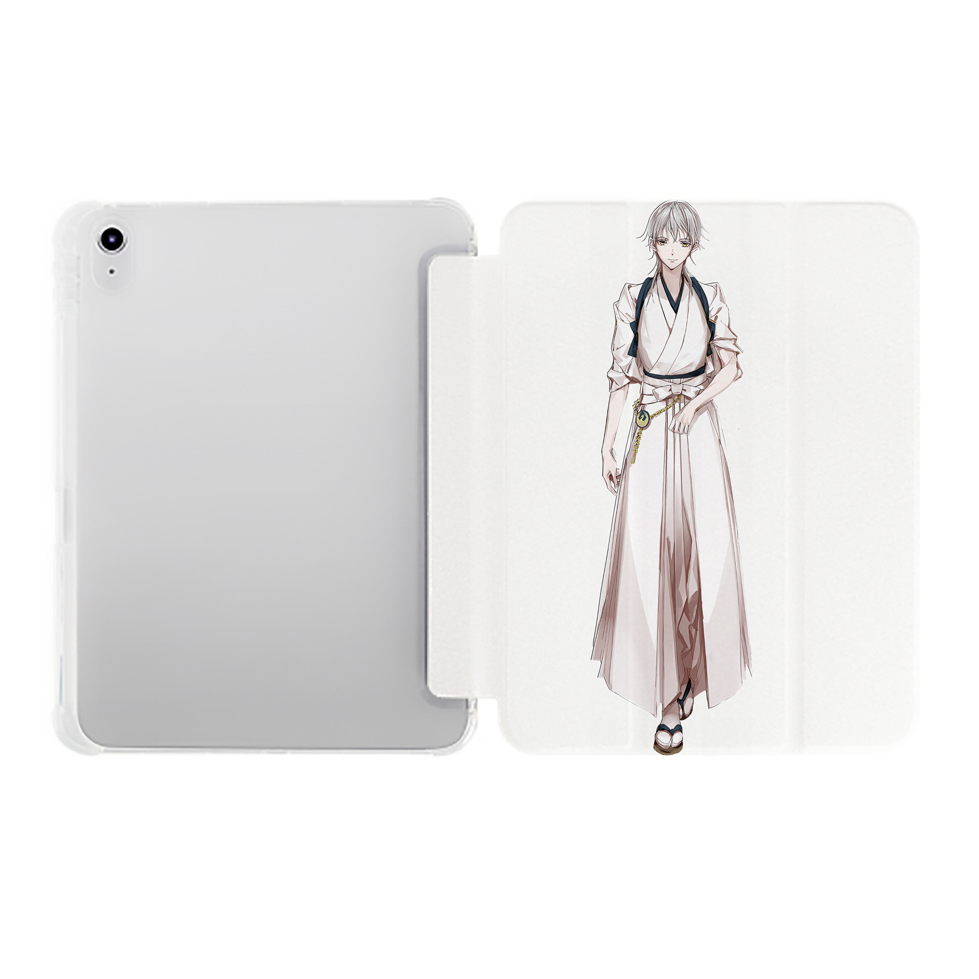 （画像用） 刀剣乱舞 Touken Ranbu IPad ケース ペン収納付き 三つ折りスタンド PUレザー×シリコン 対応機種9.5/10.5/10.9インチ